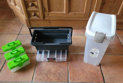 Free Tool Kit Storage, Large Storage Container and 3 Small Storage Containers