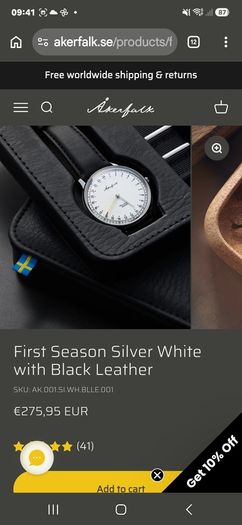 Akerfalk First Season 24 hour dial watch