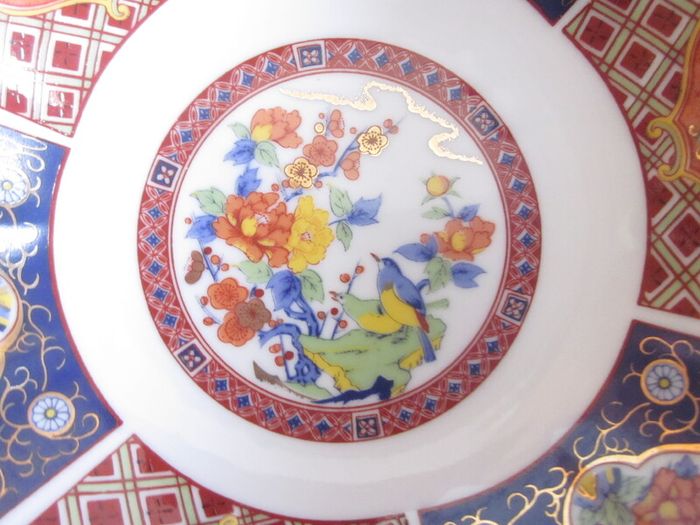 Vintage Japanese Imari Porcelain Bowl and Plate