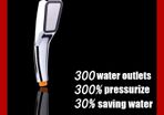 300 outlet plastic high pressure water saving rain square shower head