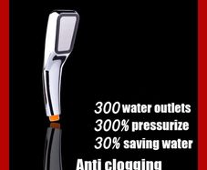 300 outlet plastic high pressure water saving rain square shower head