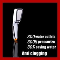 300 outlet plastic high pressure water saving rain square shower head