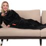 Winthome Wearable Blanket with Sleeves. Soft and Warm for Sofa Lovers. Two Sizes, with Elastic Cuffs, Hook and Loop Fastener MULTIPLE COLOURS/SIZES AVAILABLE (FREE POSTAGE) Image 3