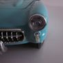 Vintage Burago 1957 Chevolet Corvette Convertible Coupe Baby Blue Image 4
