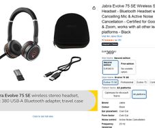 Jabra Evolve 75 SE (2nd Gen)  + Charging Dock