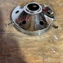 Vintage Vianne France "Cognac Etch" Satin Glass Lamp Shade w/ Chrome Fitter Image 2