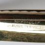 Gold plated tie clip with textured detail Image 6