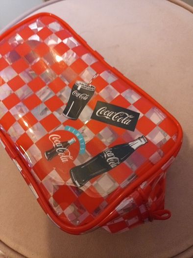 Brand new coca cola clear pencil case