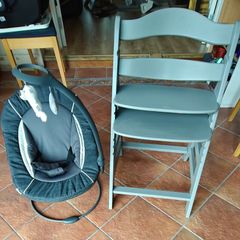 Hauck highchair & bouncer - read ad
