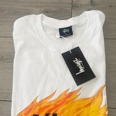 Stussy flame t-shirt cotton BNWT