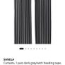 IKEA SANELA Dark Grey Velvet Curtains (pair) Image 2