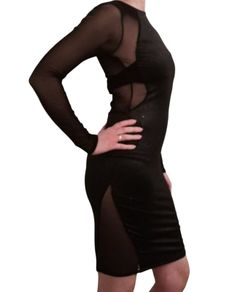 Black bodycon dress