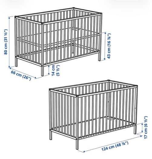Ikea Sniglar Baby Cot