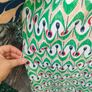 Vintage 60s 70s green Peacock print Shirt dress small medium Image 5