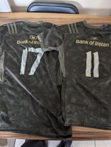 Two match worn leinster rugby jerseys