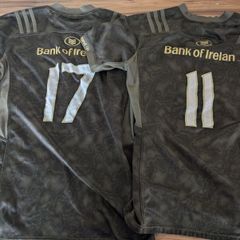 Two match worn leinster rugby jerseys