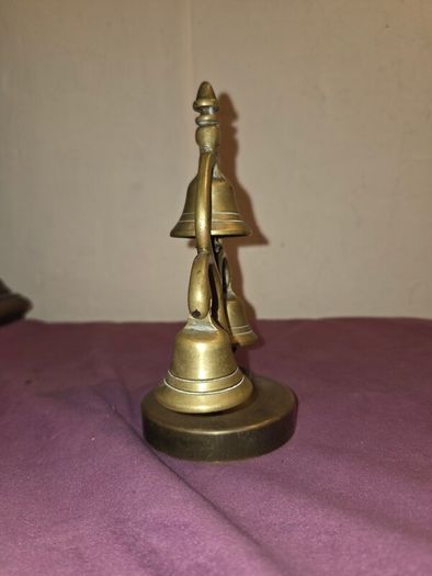 Antique Triple-bell Horse Brass Terret