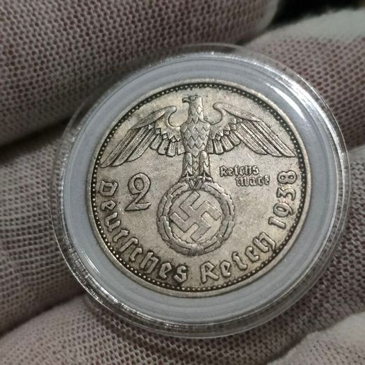 2 Reichsmark 1938 A Berlin WW2 Silver Coin third Reich