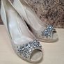 Womens KAREN MILLEN high heels satin jewelled Size UK 5 EU 38 Image 3