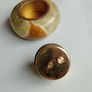 Vintage W.German Onyx & Brass Table Top Lighter Image 4