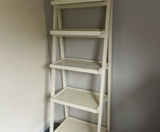 Contemporary ladder shelving unit