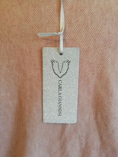 Carla Giannini Women's Angora Mix Top With Heart & Stars New With Tag Salmon Pink