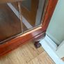 Vintage wooden display cabinet with glass door Image 4