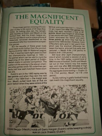 Official 1991 GAA Programme - Dublin v Meath 3rd Replay (Leinster SFC, 6th July 1991)