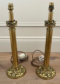2 Brass Lamp Bases