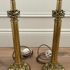 2 Brass Lamp Bases