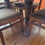 Oak dining table and 10 chairs Image 3