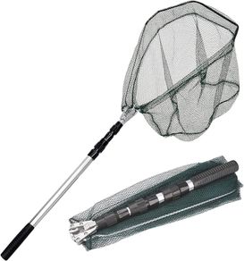 NEW SALE | Telescope Fishing Landing Net - Foldable Collapsible Extensible 1.5M Aluminum Alloy Pole Handle, Lightweight Portable for Bird Fish Catch