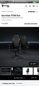 Secretlab TITAN Evo Small NEO Hybrid Leatherette BLACK