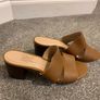 Office Brown Leather Wedges Image 6