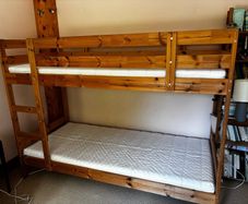 3 IKEA MYDAL solid wood bunk beds with mattresses