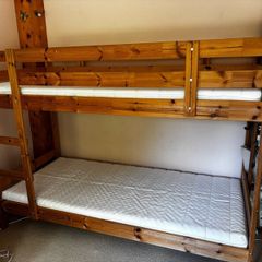3 IKEA MYDAL solid wood bunk beds with mattresses