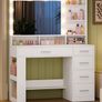Vanity Dressing Table LED Mirror 5 Drawers White Image 3