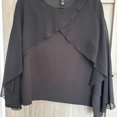 Top with cape-style overlay