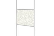 Walk-in Shower Wall ESG Glass with Stone Design 140x195 cm