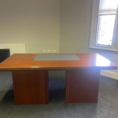 Large hardwood office desk