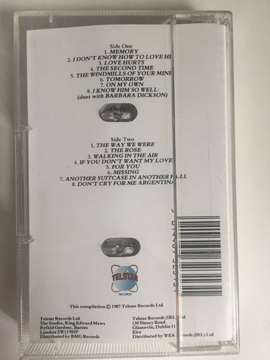 Elaine Paige [1987] The Best Of Elaine Paige: Memories (Cassette Tape Album)
