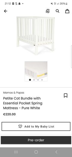 petite cot