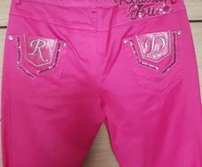 Redial pink pants  satin look size s never worn