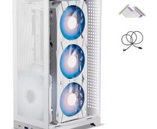 WHITE Brand NEW ShinySnake L300 Mesh ITX Tower Desktop Case 8.5L SFF Small Form Factor Gaming Chassis 325mm  GPU SFX SFX-L High Airflow Steel Frame PCIe 3.0 Riser & DP 1.4