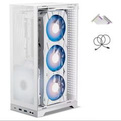 WHITE Brand NEW ShinySnake L300 Mesh ITX Tower Desktop Case 8.5L SFF Small Form Factor Gaming Chassis 325mm  GPU SFX SFX-L High Airflow Steel Frame PCIe 3.0 Riser & DP 1.4