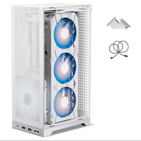 WHITE Brand NEW ShinySnake L300 Mesh ITX Tower Desktop Case 8.5L SFF Small Form Factor Gaming Chassis 325mm  GPU SFX SFX-L High Airflow Steel Frame PCIe 3.0 Riser & DP 1.4