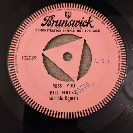 Rare single sided Demo Bill Haley and his Comets Miss You