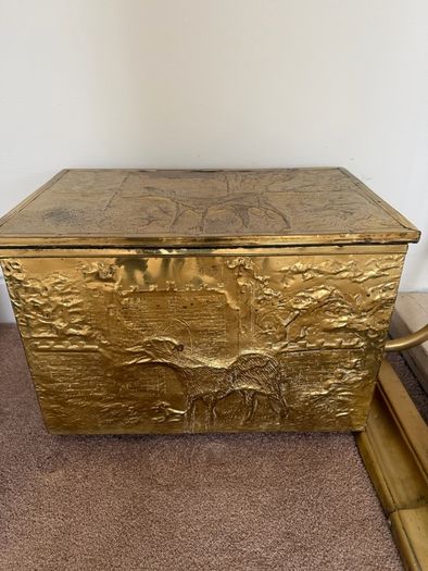 Vintage Mid Century Brass Fireplace Fittings