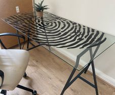 glass office table & chair