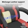 Gaming Chair Computer Chairs with Massage Lumbar Support & Headrest, Ergonomic Technology Fabric Gaming Chair for Adults, PC Chair Gamer Chairs with Footrest, 300LBS, Black-Red Image 4
